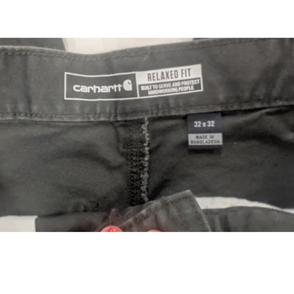 Carhartt Rugged Flex Relaxed Fit Canvas Work Pants BN2291-M Black Men's 32x32 - Picture 5 of 8